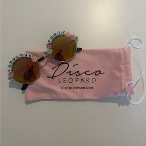 Custom 40th Birthday gold mirror lens sunglasses